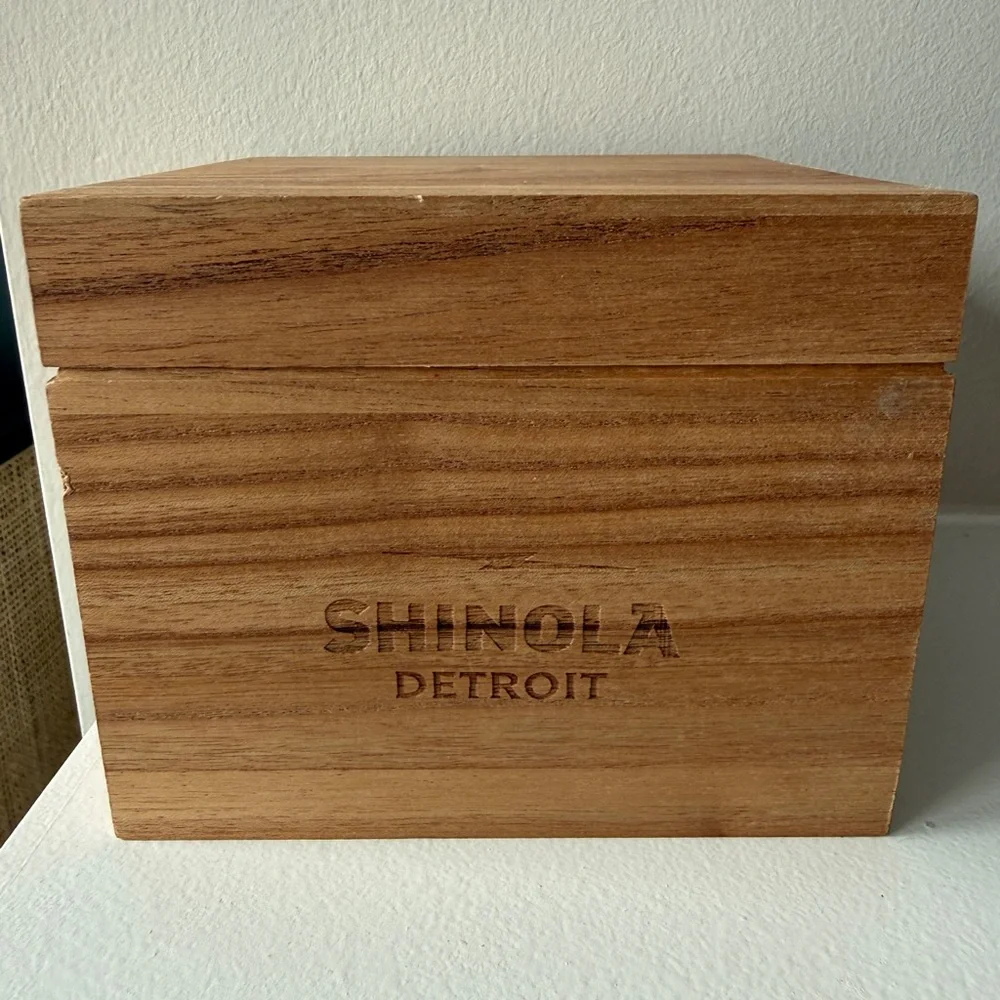 Shinola Natural Wood Storage Box - Picture 1 of 6